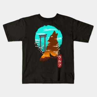 Japanese wolf Kids T-Shirt